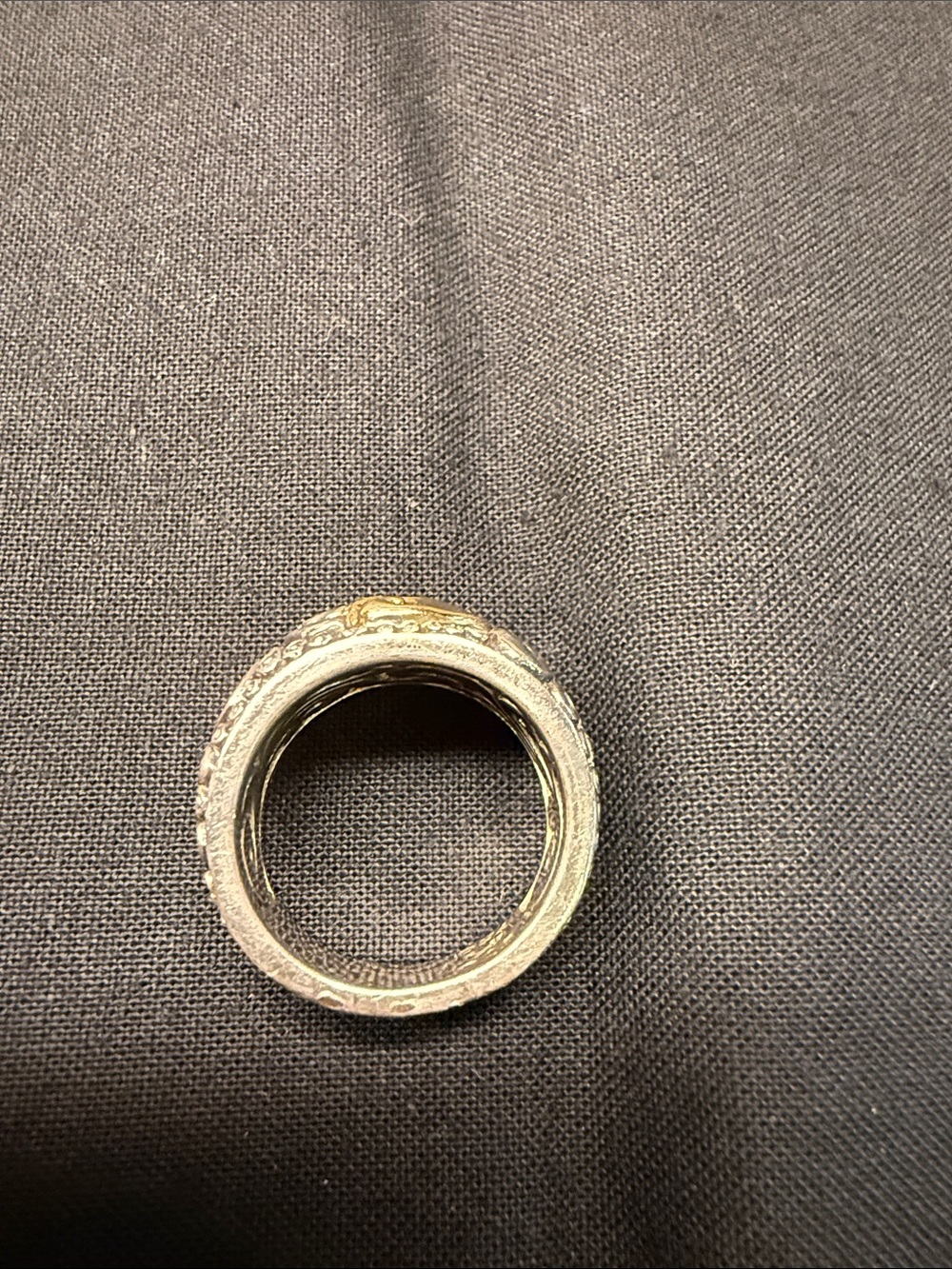 John Hardy Women's Two-Tone Filigree Swirl Statement Ring in Silver and Gold - Picture 2 of 4